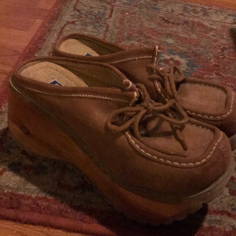 Bakers wooden 1990’s wedges